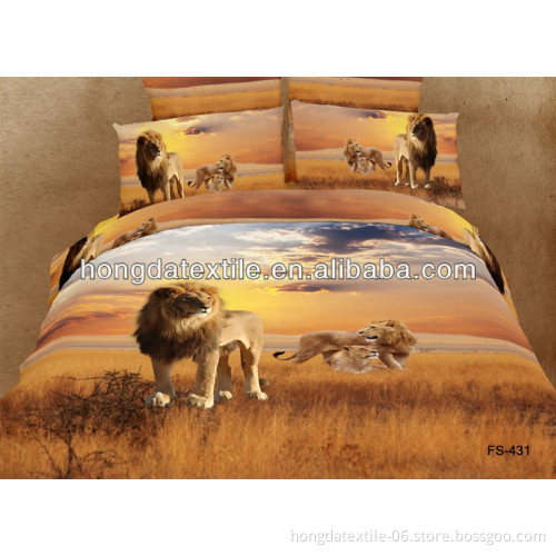 100% Cotton 3D Animal Prints Bed Sheet Set
